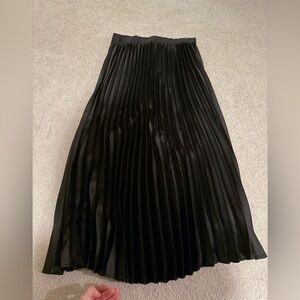 Rachel Zoe Black Maxi Pleated Skirt